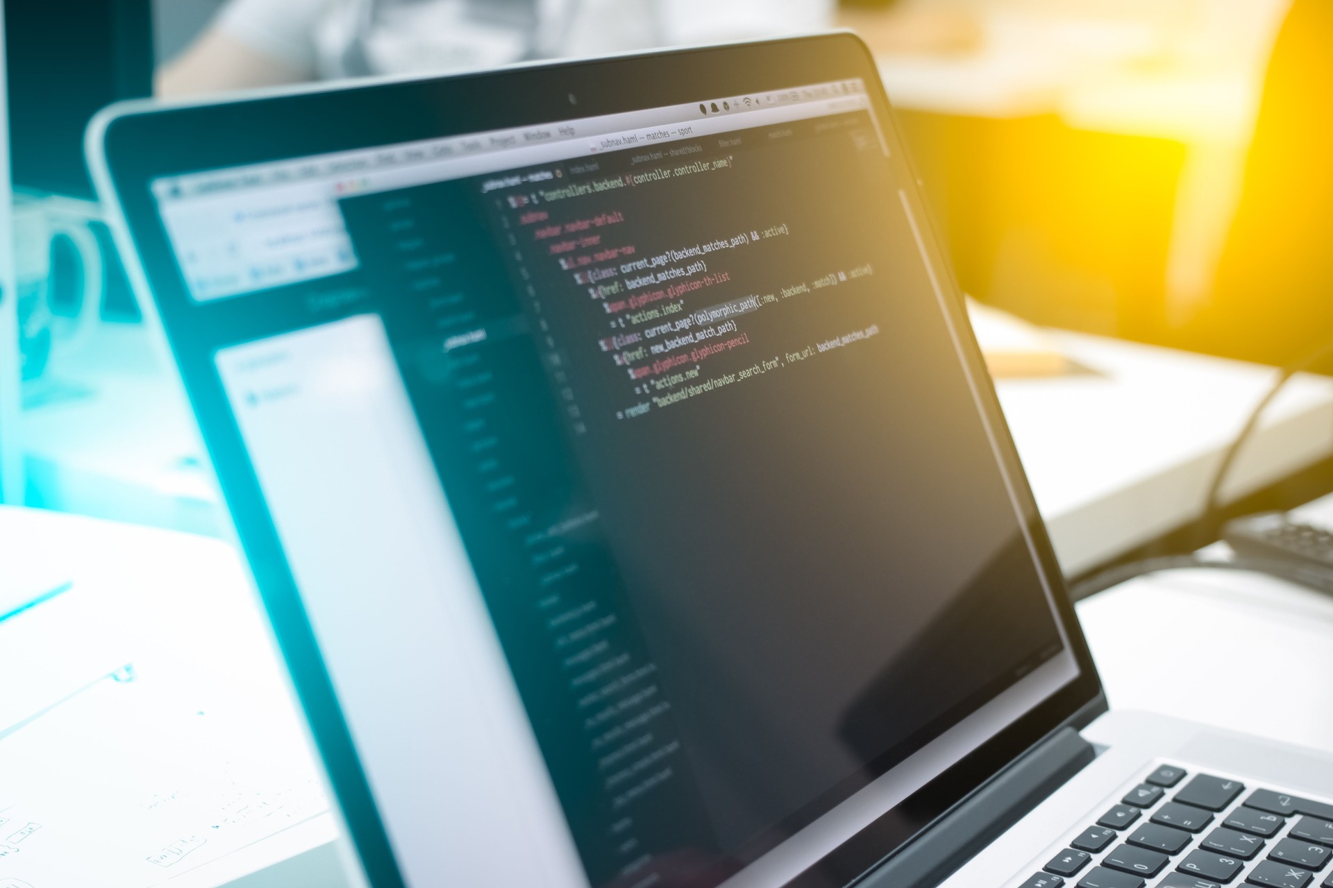 Web Developer's laptop